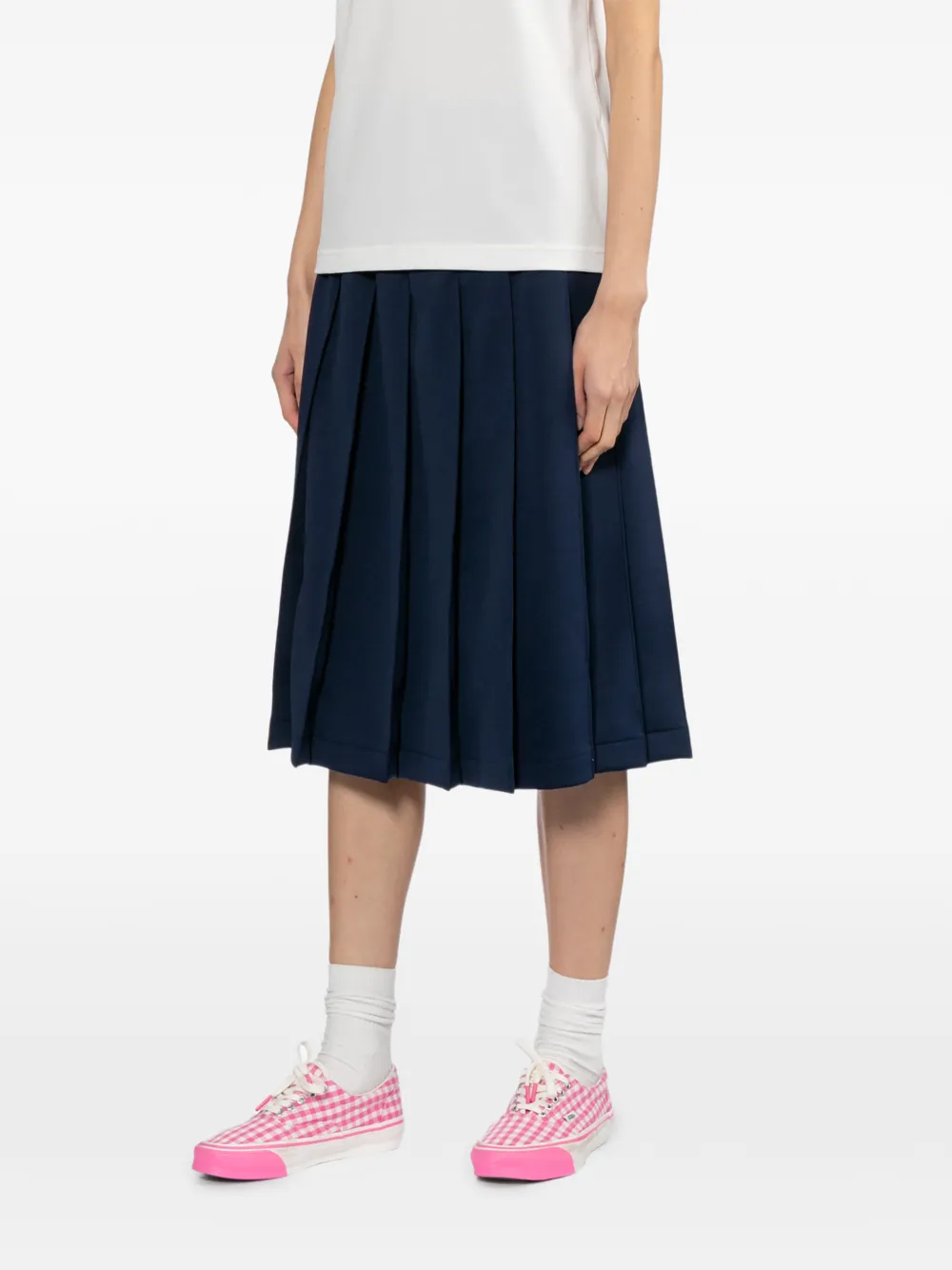  Comme Des Garçons Girl Pleated Midi Skirt - Blue 