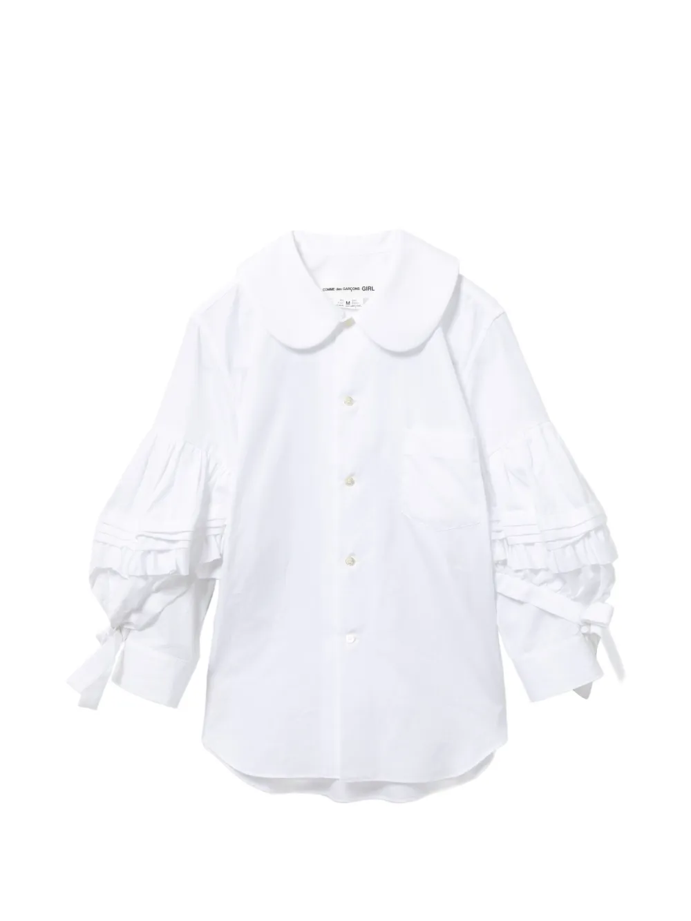 Comme Des Garçons Girl ruffled sleeve shirt - Weiß