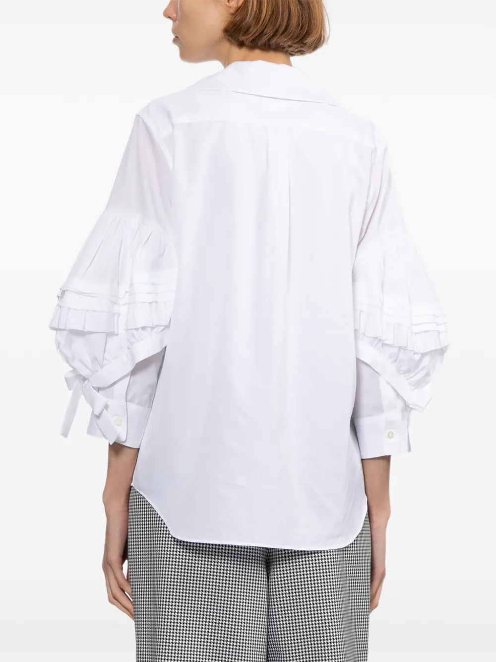 Comme Des Garçons Girl Blouse met ruches mouwen Wit