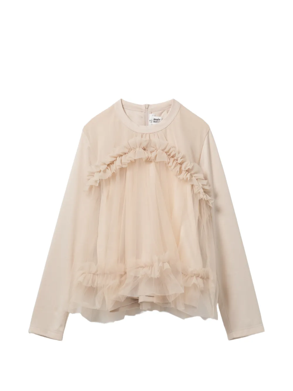 Noir Kei Ninomiya ruffled top - Neutrals