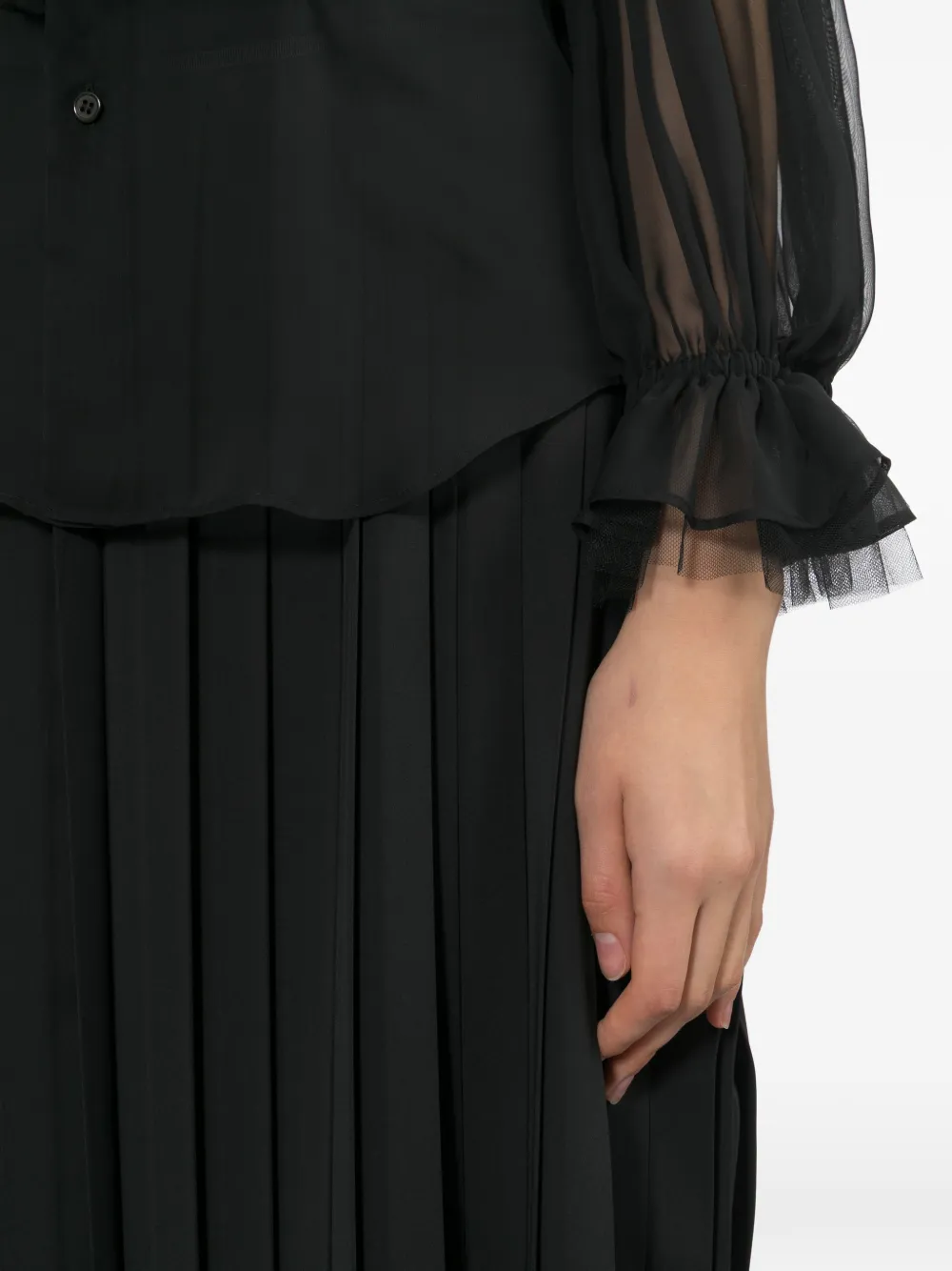 Junya Watanabe Midi-plooirok Zwart