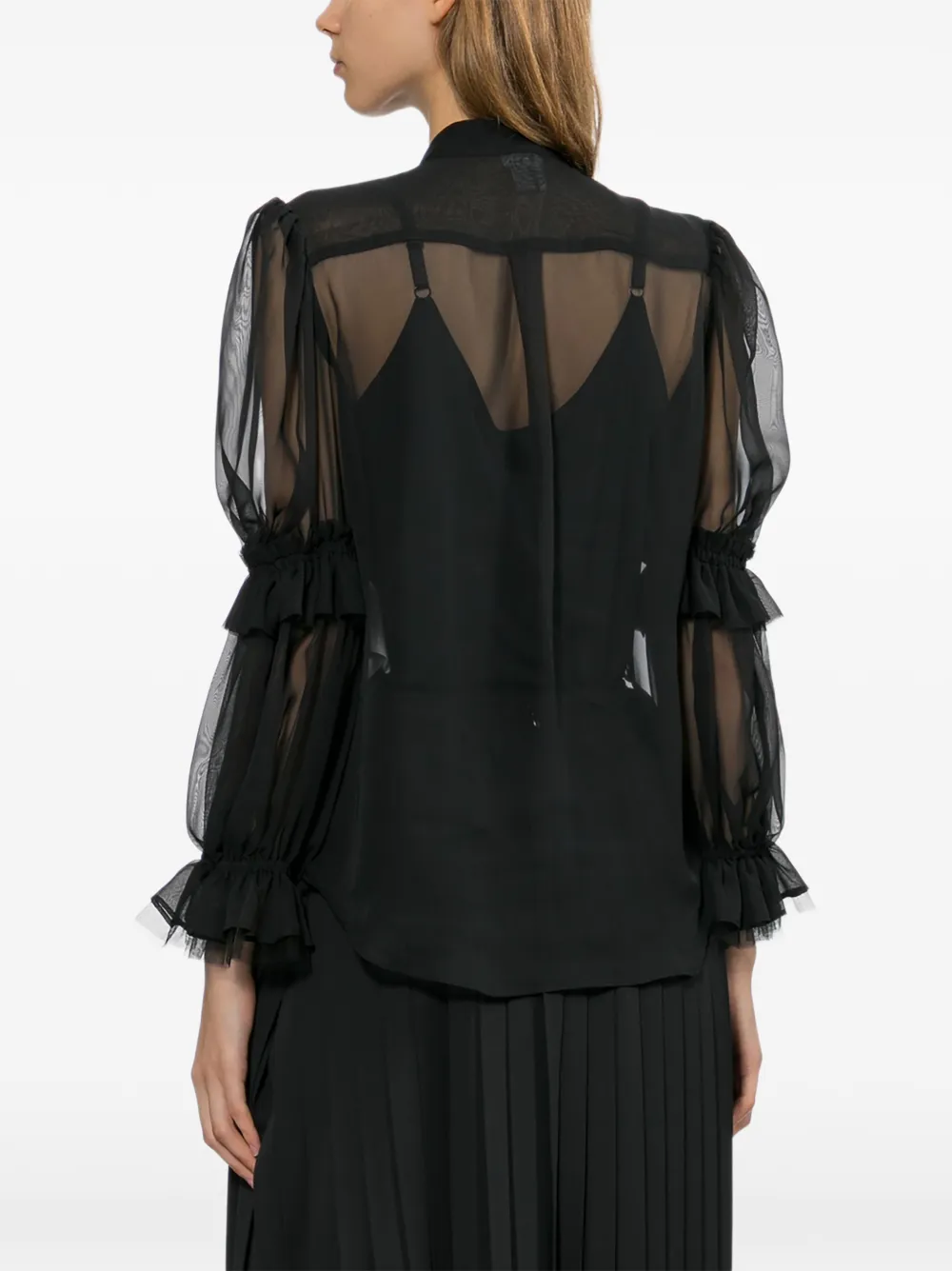 Junya Watanabe Midi-plooirok Zwart