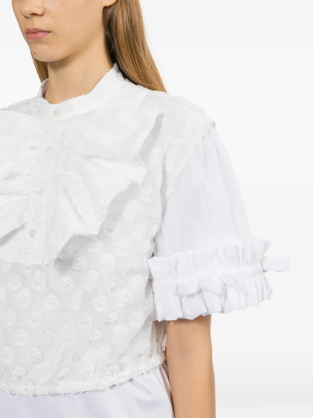 Noir Kei Ninomiya ラッフル ブラウス | ホワイト | FARFETCH JP