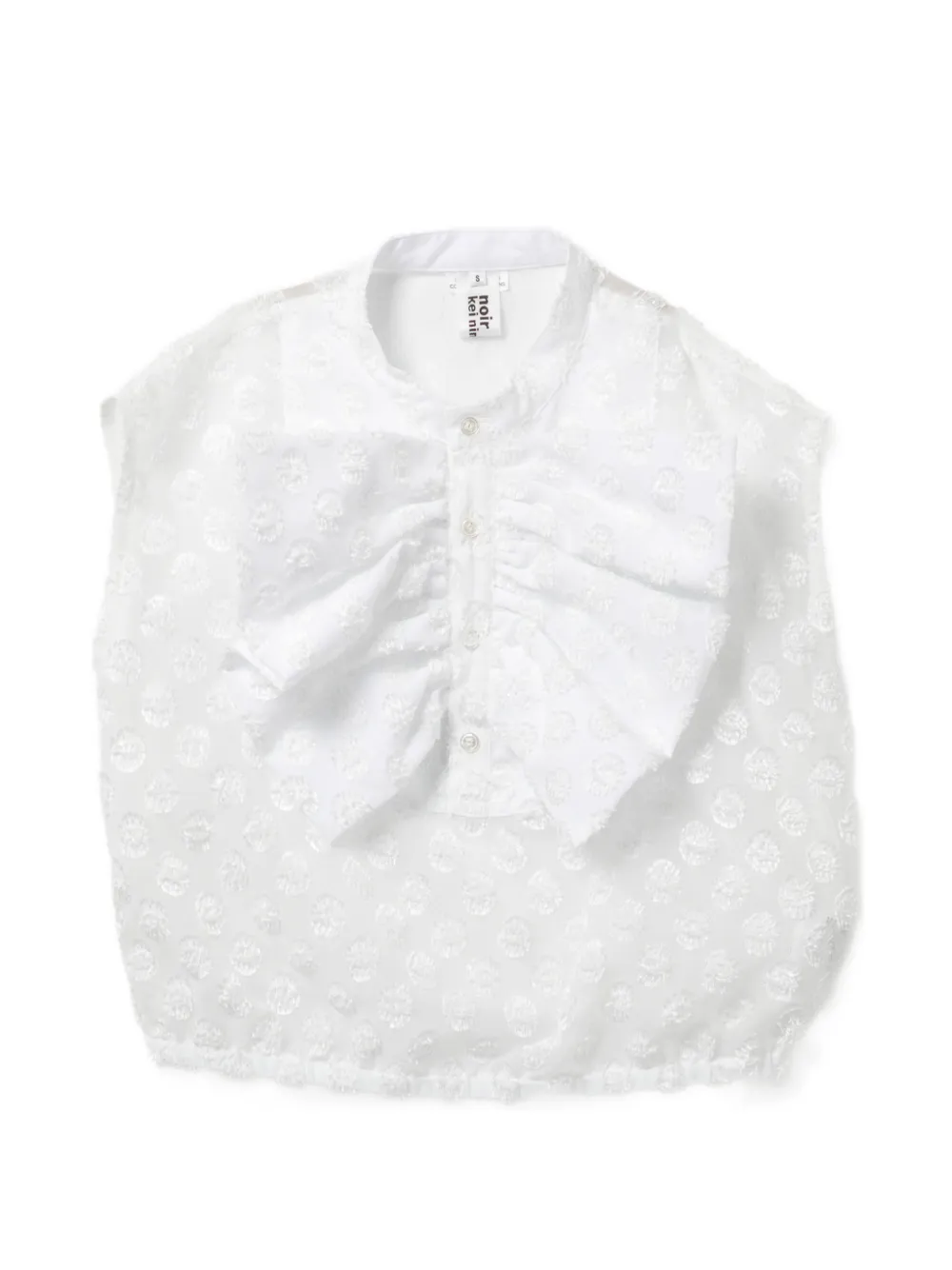 Noir Kei Ninomiya Blusa con ruches - Bianco