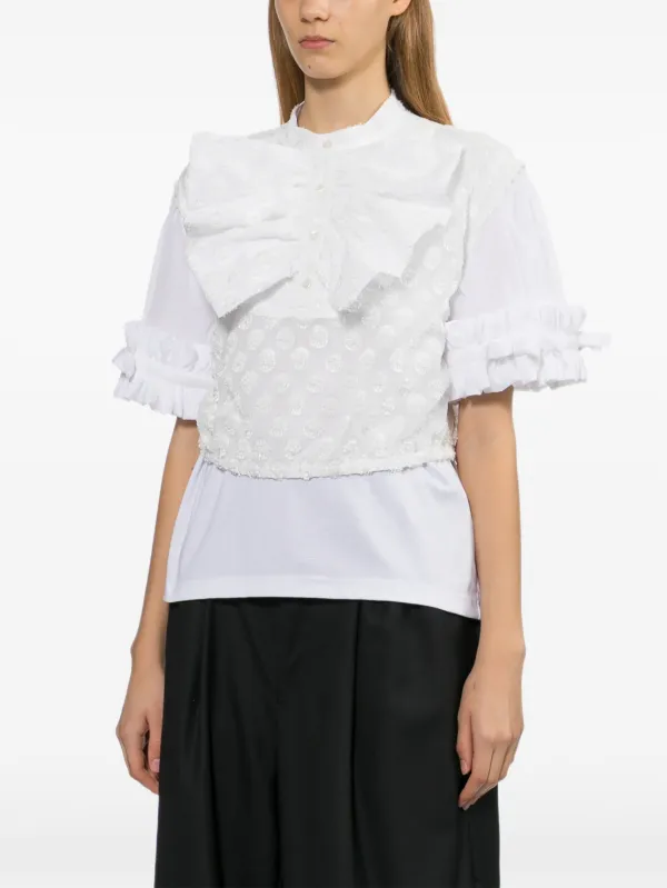Noir Kei Ninomiya ラッフル ブラウス | ホワイト | FARFETCH JP