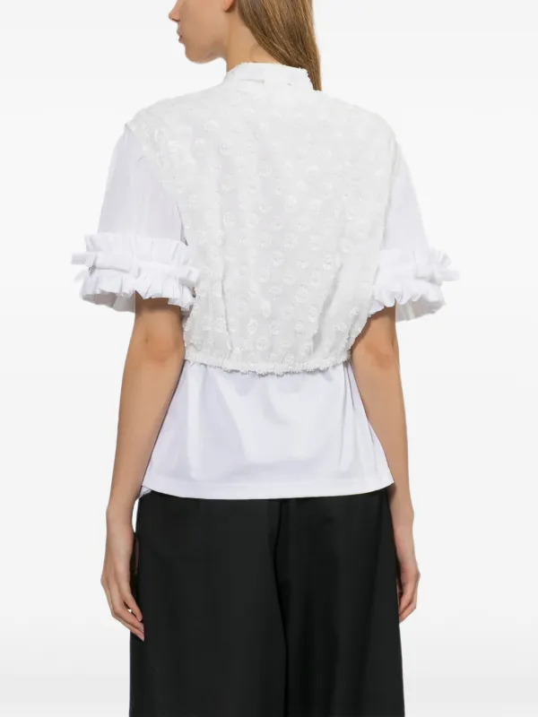 Noir Kei Ninomiya ラッフル ブラウス | ホワイト | FARFETCH JP