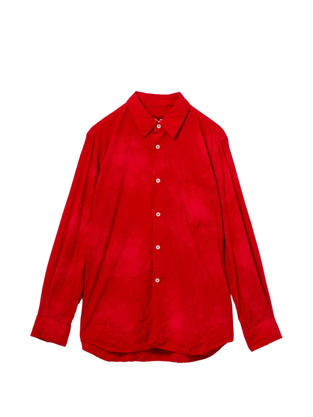 Comme Des Garçons textured see-through top - Rosso