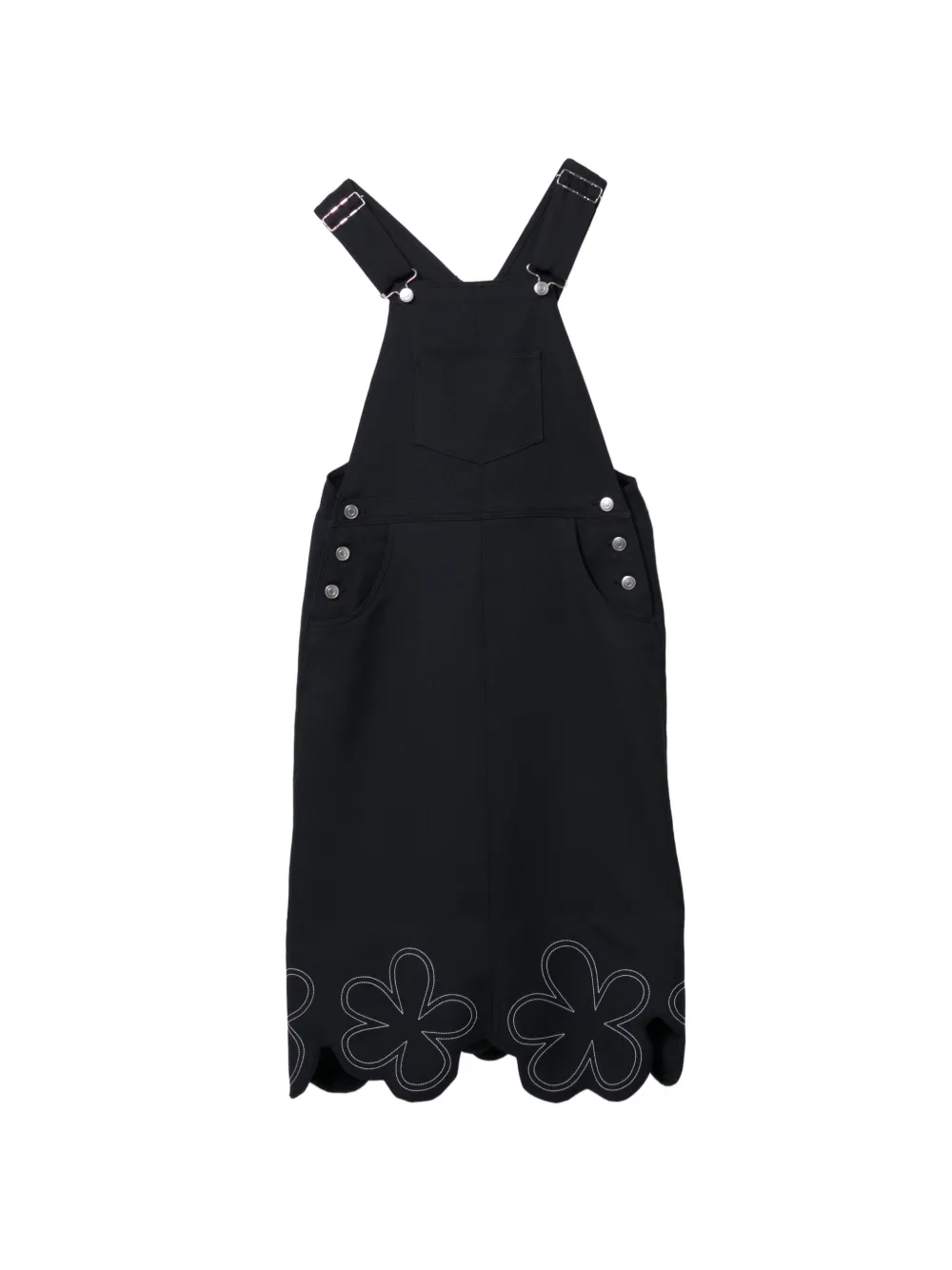 Comme Des Garçons Girl Abito midi con ricamo a fiori - Blu