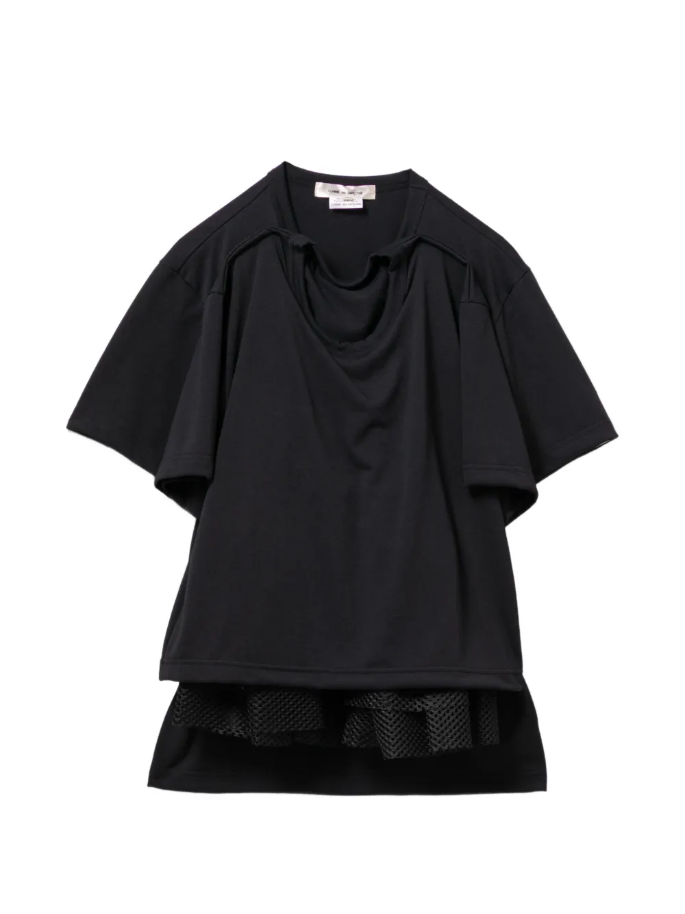 Comme Des Garçons T-shirt a maniche corte con design a strati - Nero