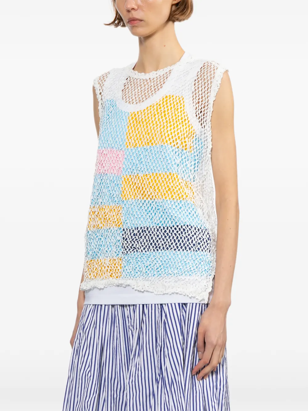 Comme Des Garçons Comme Des Garçons Openwork top Wit