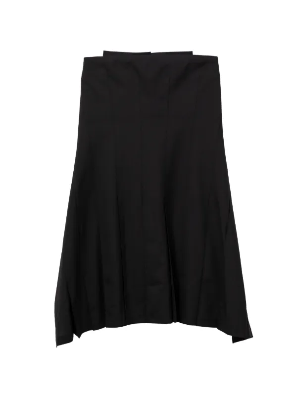 JUNYA WATANABE フレアスカート ブラック S Junya Watanabe Flared Wrap Midi Skirt | Black | FARFETCH