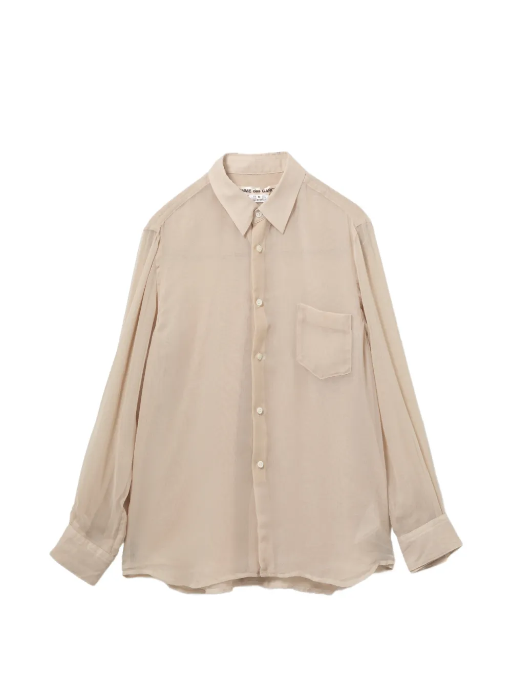 Comme Des Garçons pocket collared shirt - Nude