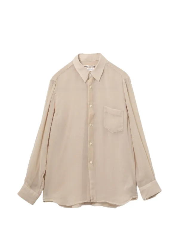 Comme des Garçons Pocket Collared Shirt in Neutrals