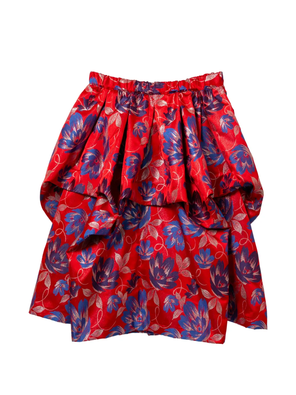 Comme Des Garçons Comme Des Garçons Gonna midi con stampa a fiori - Rosso