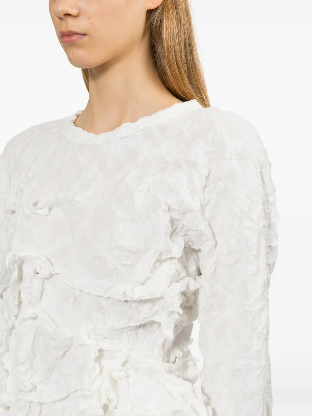 Comme Des Garçons Blouse met ruches Wit