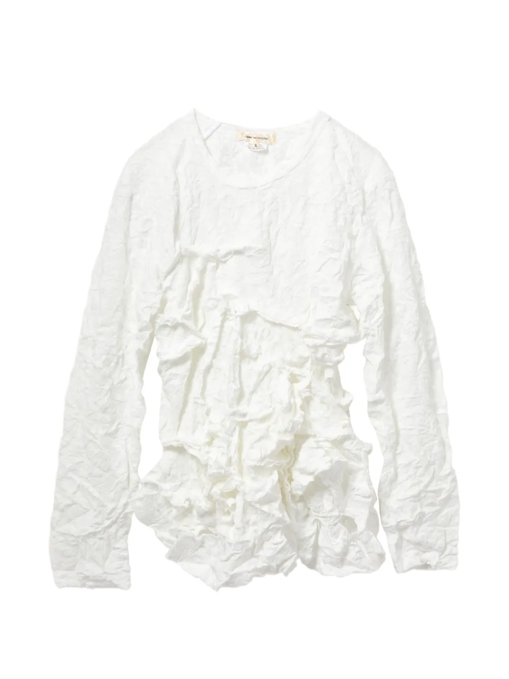 Comme Des Garçons ruffled top - Weiß