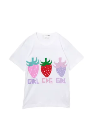 COMME des GARCONS GIRL 25SS 苺 Tシャツ M Comme Des Garçons Girl Strawberry Print T-shirt | Pink | FARFETCH