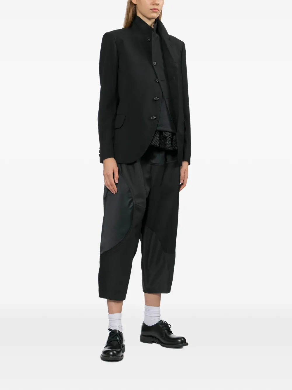 Comme Des Garçons Blazer met gekerfde revers Zwart