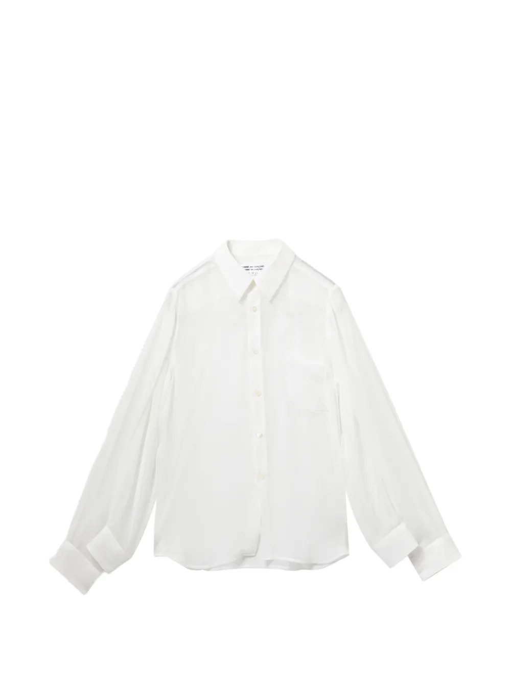 Comme Des Garçons Comme Des Garçons Camicia trasparente - Bianco