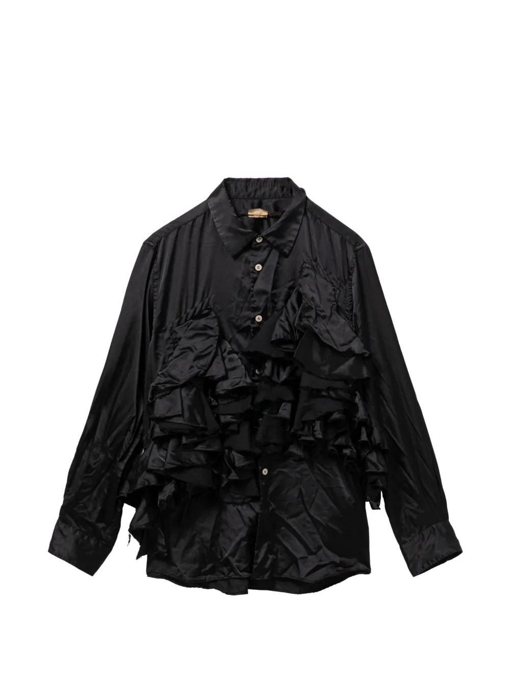 Comme Des Garçons Camicia midi con ruches - Nero