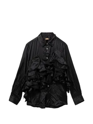 Comme Des Garçons サテンシャツ | ブラック | FARFETCH JP