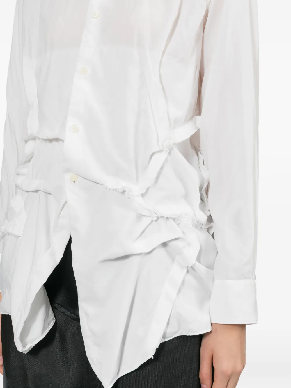 Comme Des Garçons Blouse met ruches Wit