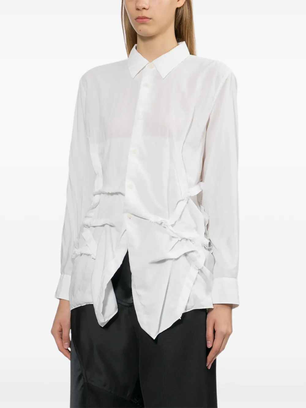 Comme Des Garçons Blouse met ruches Wit