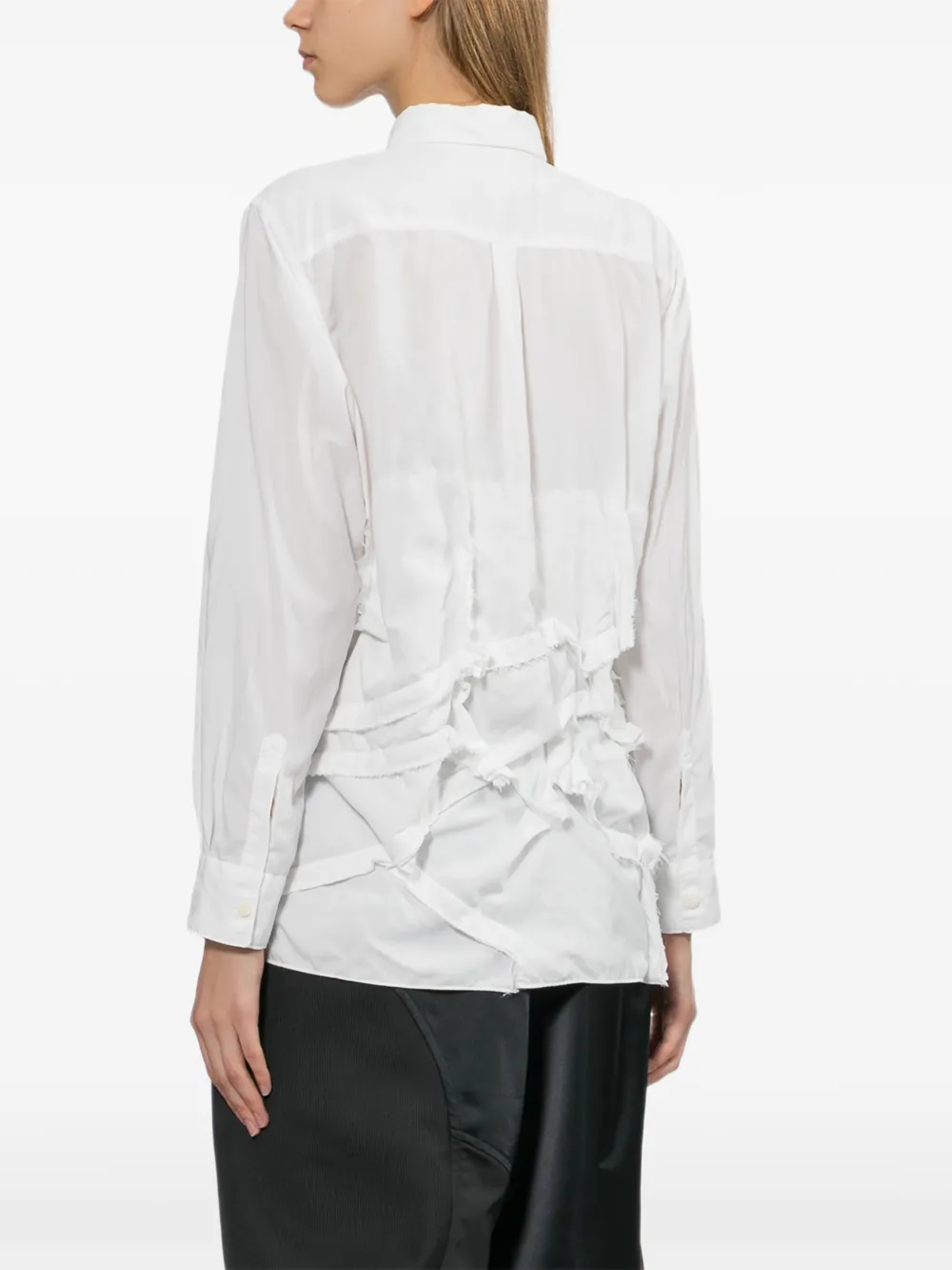 Comme Des Garçons Blouse met ruches Wit