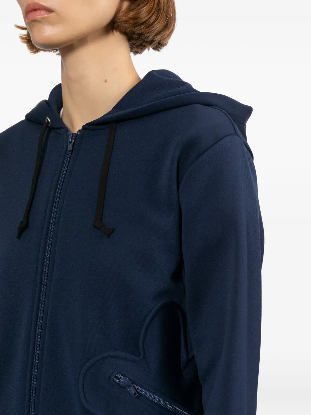 Comme Des Garçons Girl Flower Appliqué Zip Hoodie | Pink | FARFETCH
