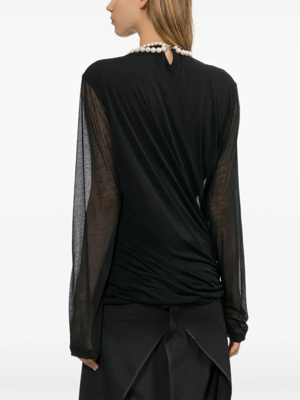 Junya Watanabe T-shirt met ronde hals Zwart
