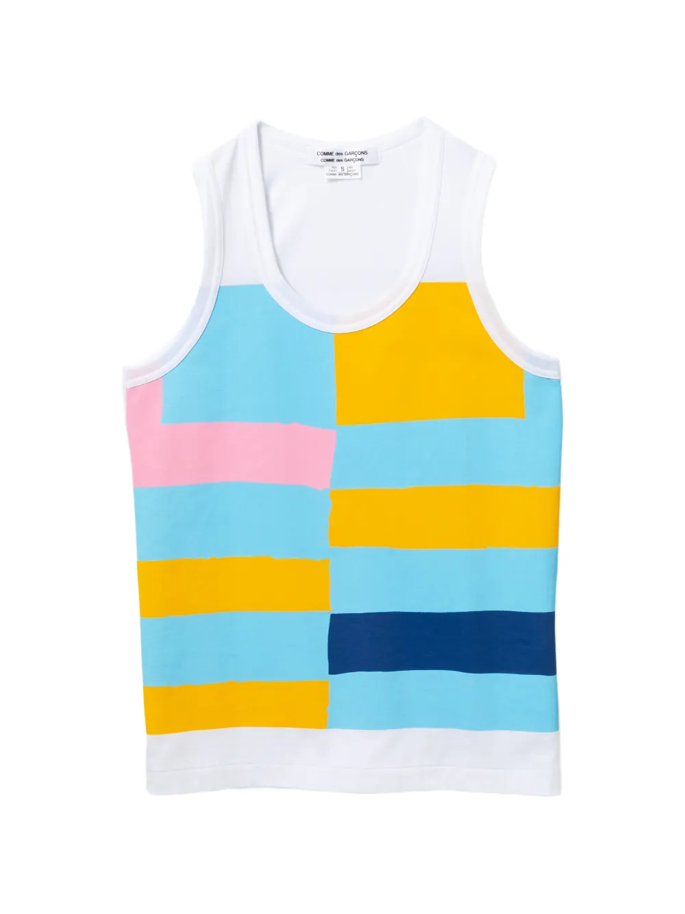Comme Des Garçons Comme Des Garçons patchwork-pattern top