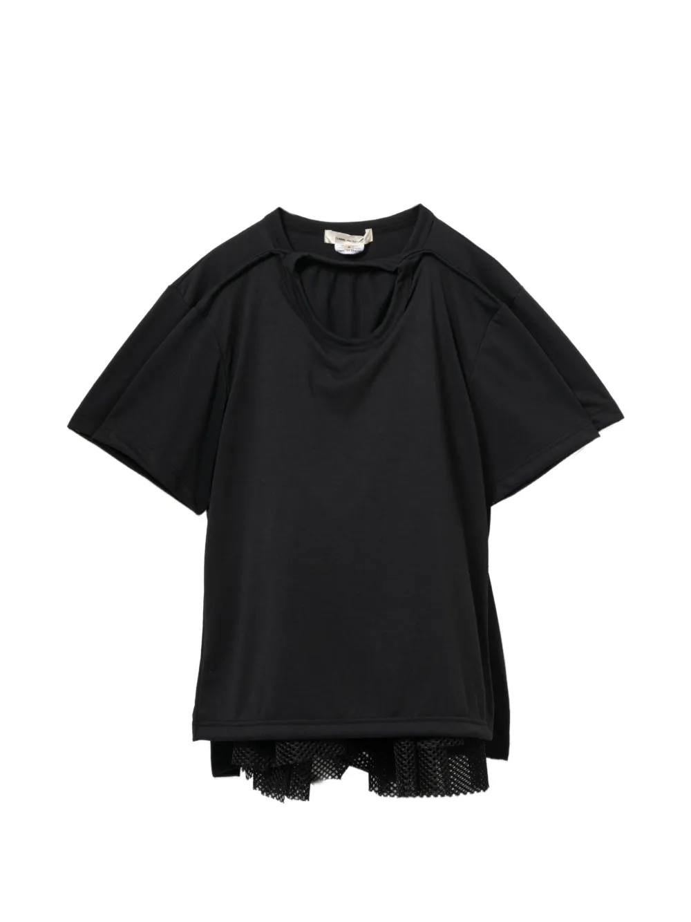 Comme Des Garçons T-Shirt mit Cut-Outs - Schwarz