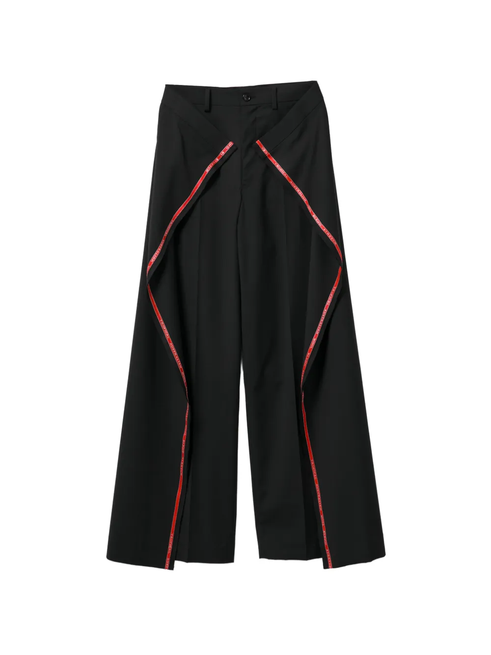 Junya Watanabe wide-leg taping trousers - Black