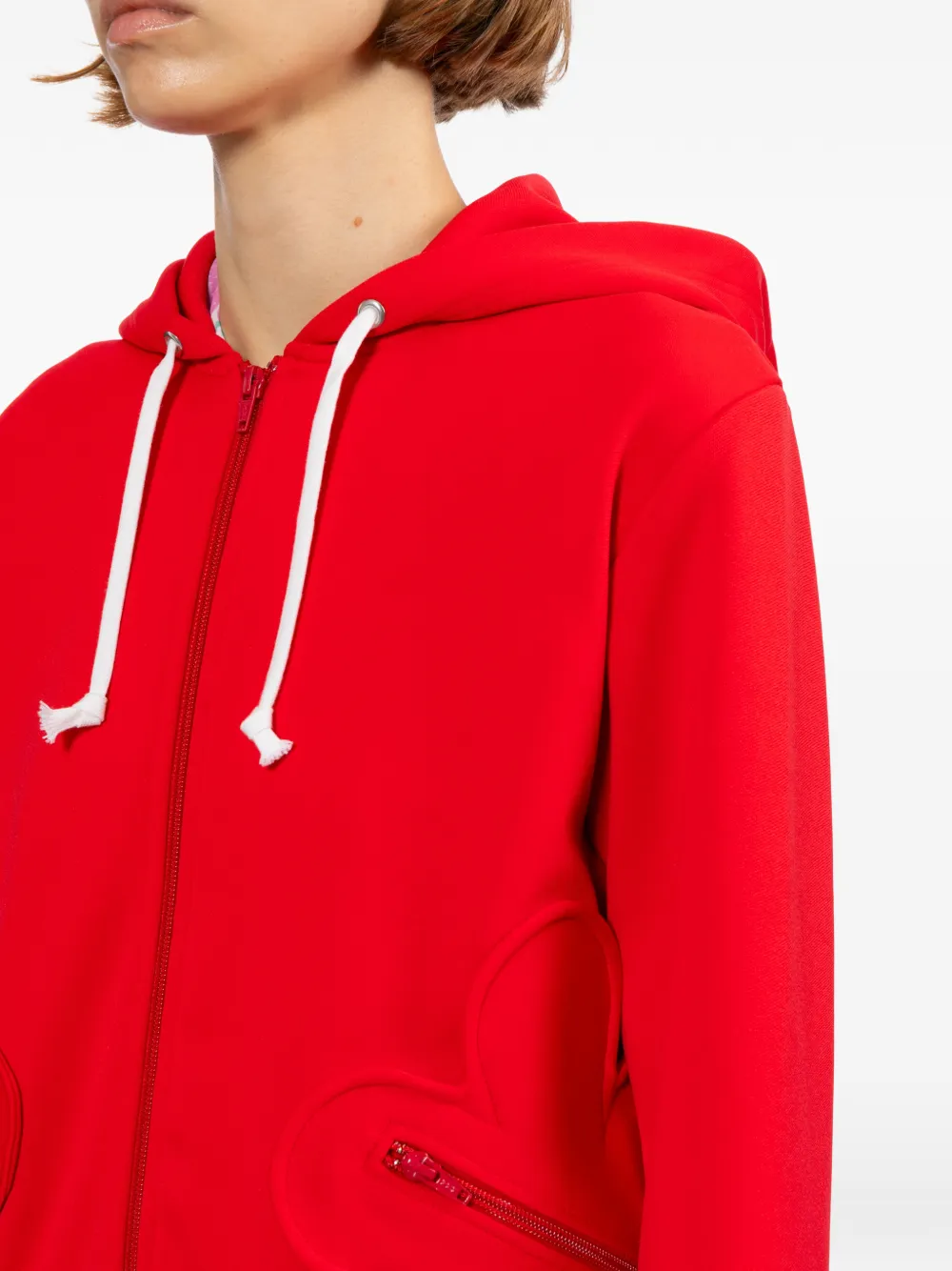 Comme Des Garçons Girl Jack met capuchon Rood