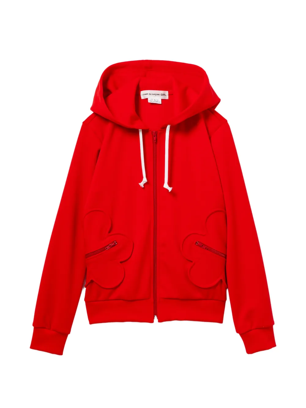 Comme Des Garçons Girl zip-up hooded jacket - Red