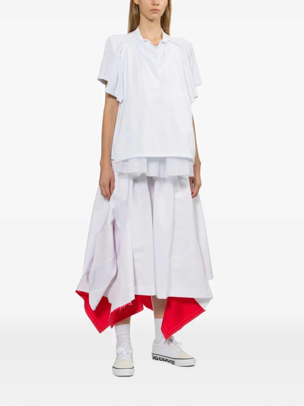 Comme Des Garçons Gelaagd T-shirt Wit
