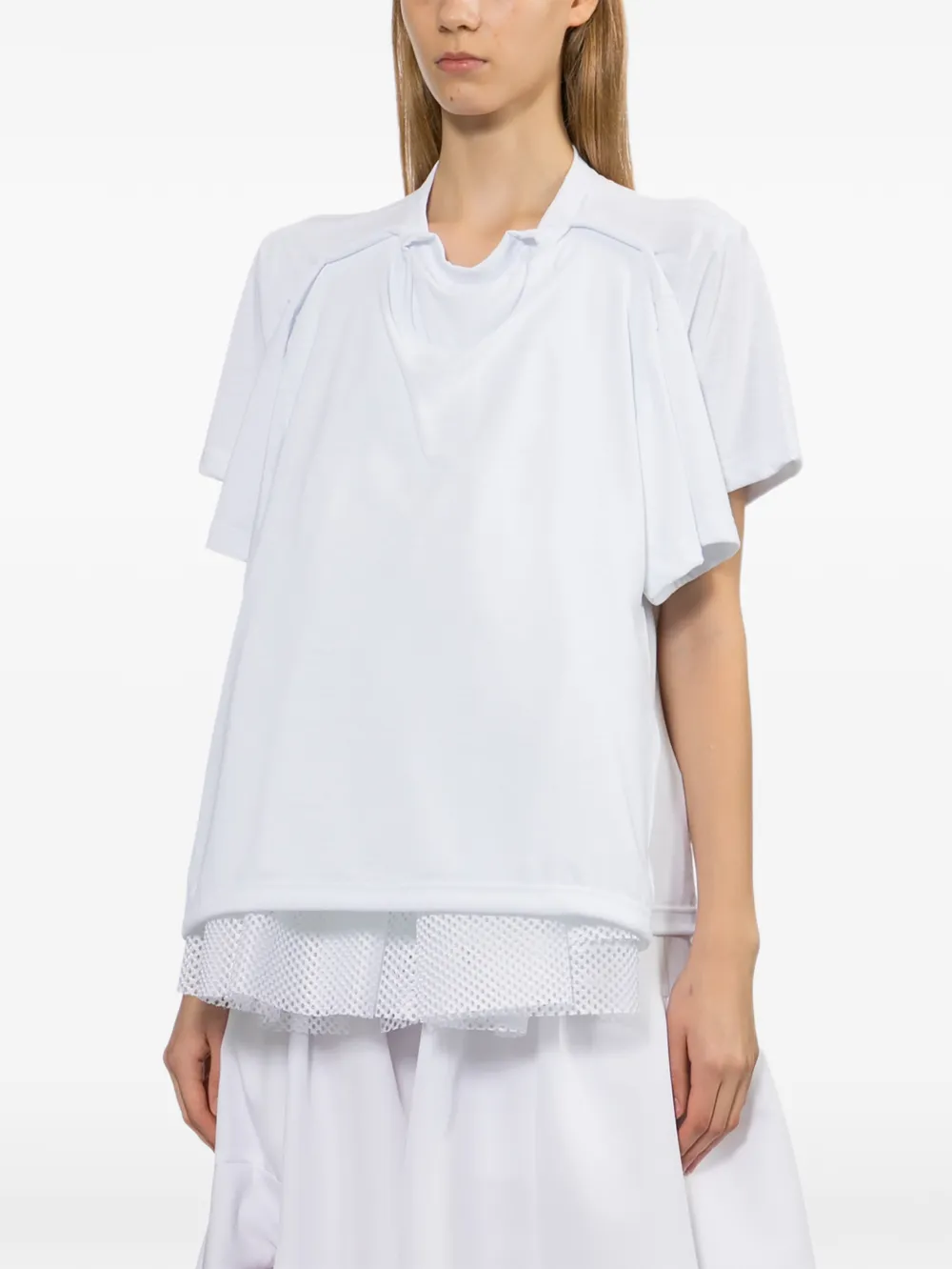 Comme Des Garçons Gelaagd T-shirt Wit
