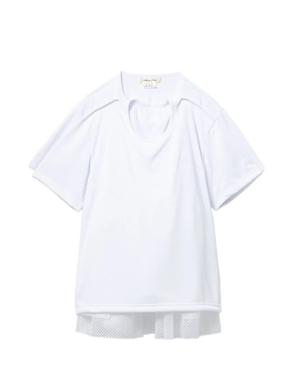 Comme Des Garçons T-shirt con design a strati - Bianco