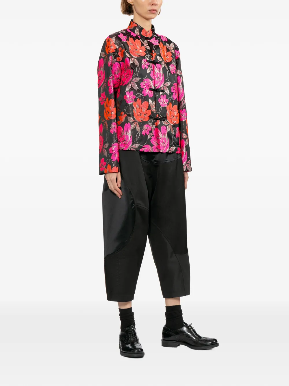 Comme Des Garçons Comme Des Garçons Jack met bloemenpatroon Zwart
