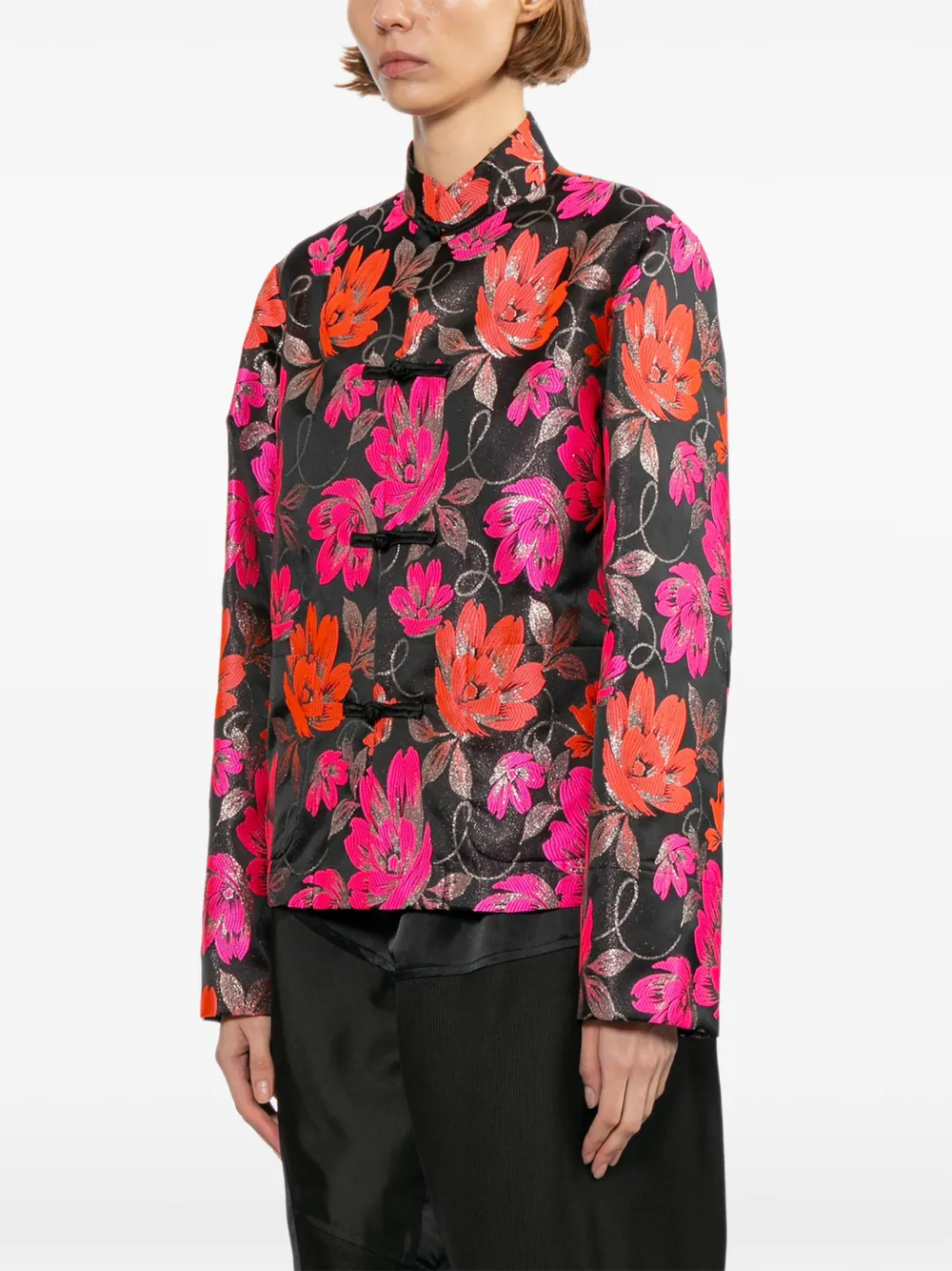 Comme Des Garçons Comme Des Garçons Jack met bloemenpatroon Zwart