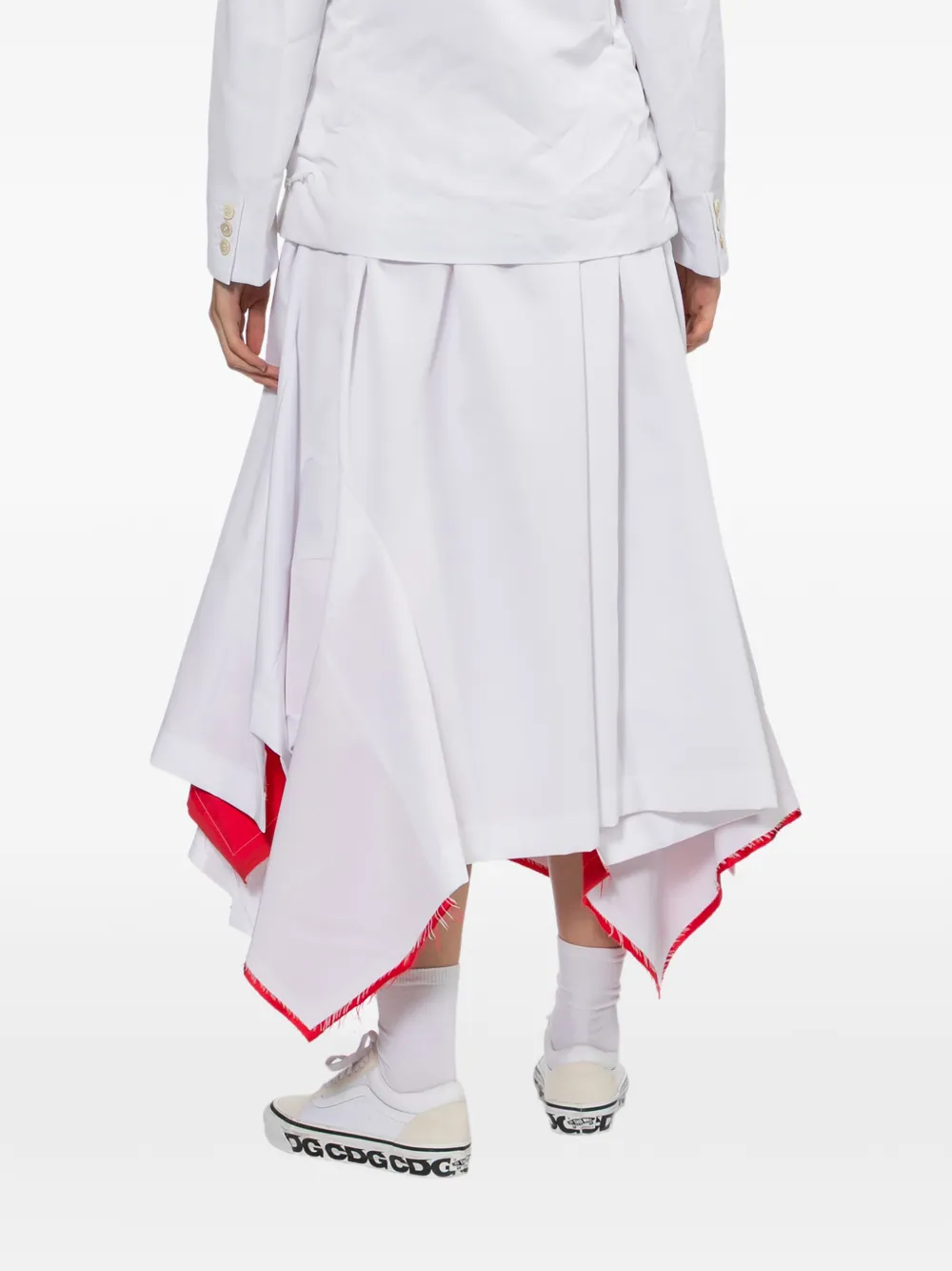 Comme Des Garçons Asymmetric Ruffled Skirt in Neutrals, view 4