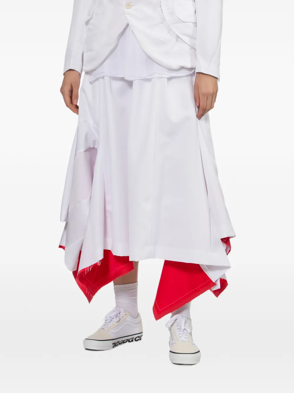 Comme Des Garçons Asymmetric Ruffled Skirt in Neutrals, view 3