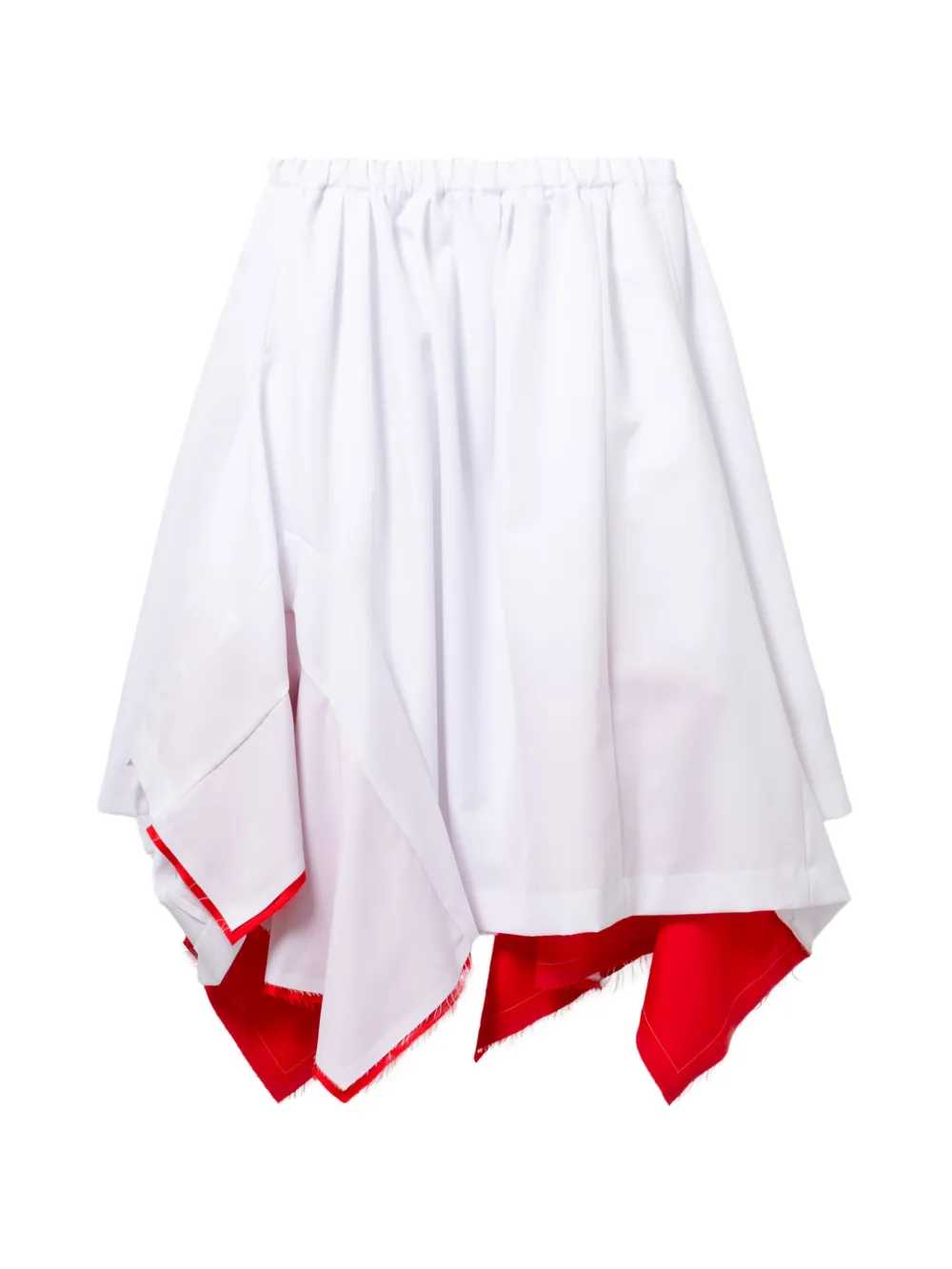 Comme Des Garçons Asymmetrischer Rock mit Volant - Nude
