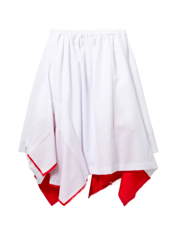 Comme des Garçons Asymmetric Ruffled Skirt in Neutrals