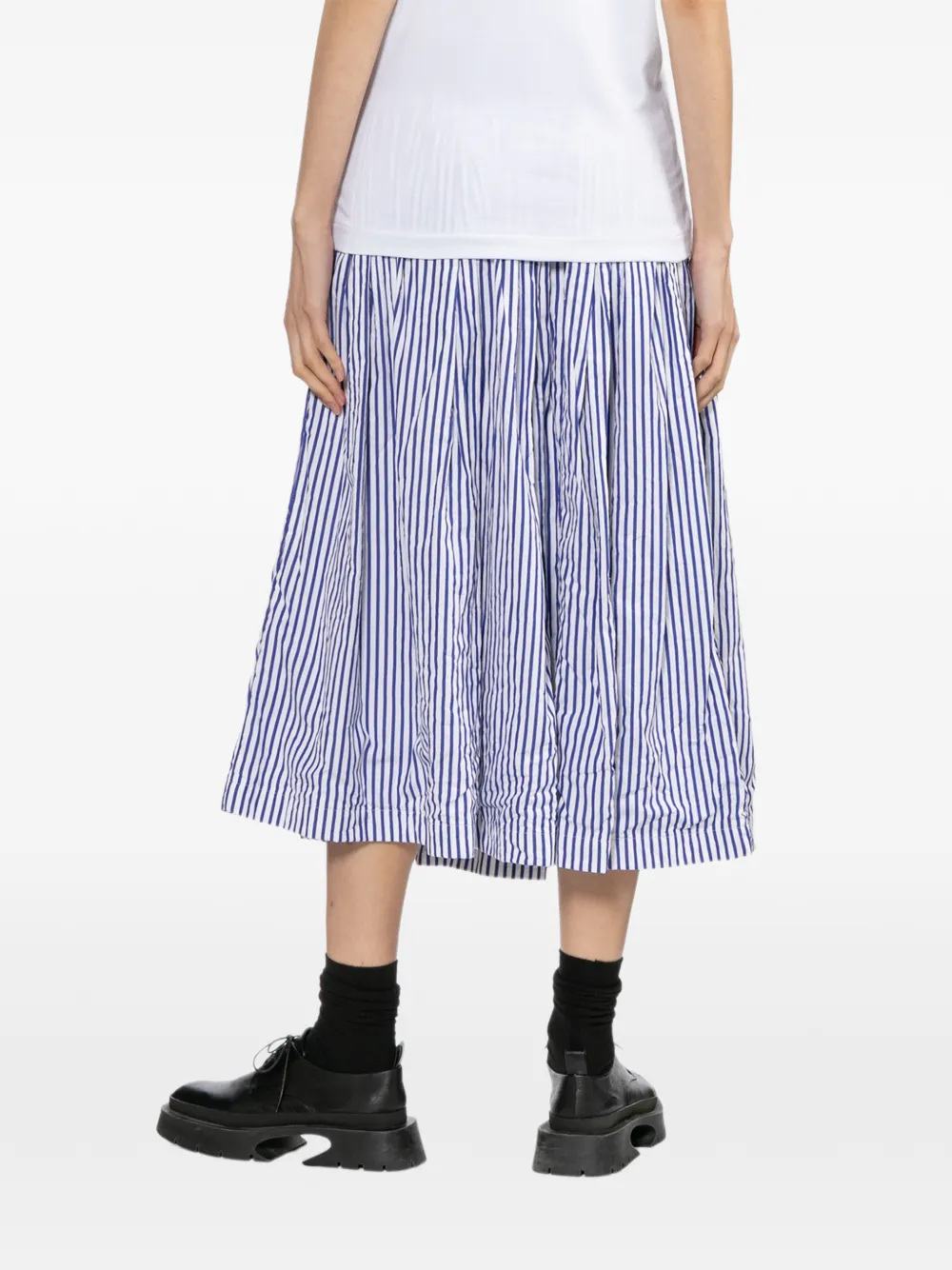 COMME des GARÇONS 美品ウールスカート　ストライプ AD2001 Comme Des Garçons Comme Des Garçons ストライプ スカート | ブルー