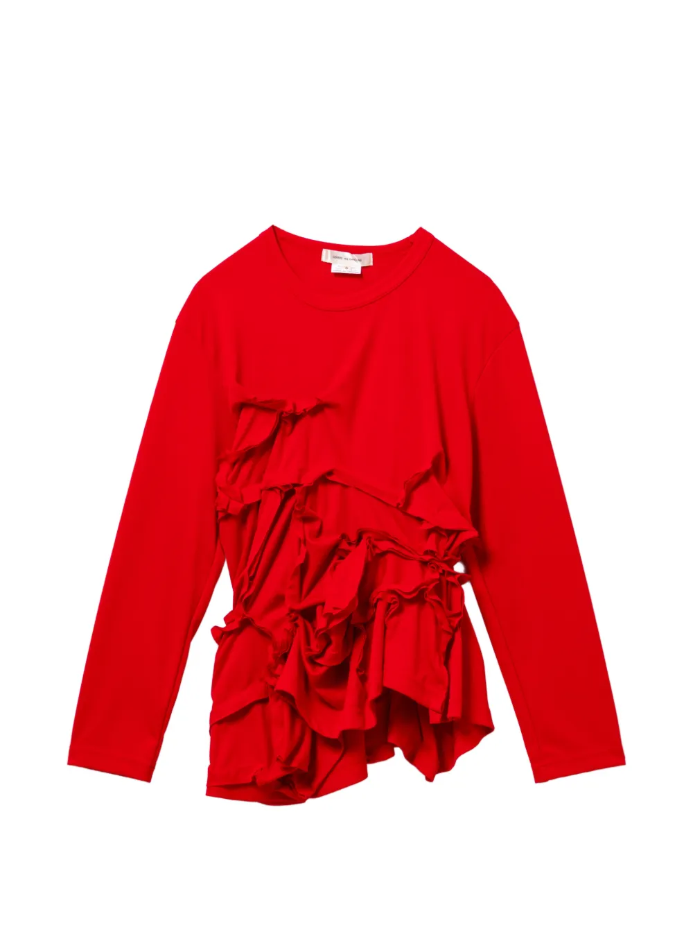 Comme Des Garçons Top con ruches - Rosso