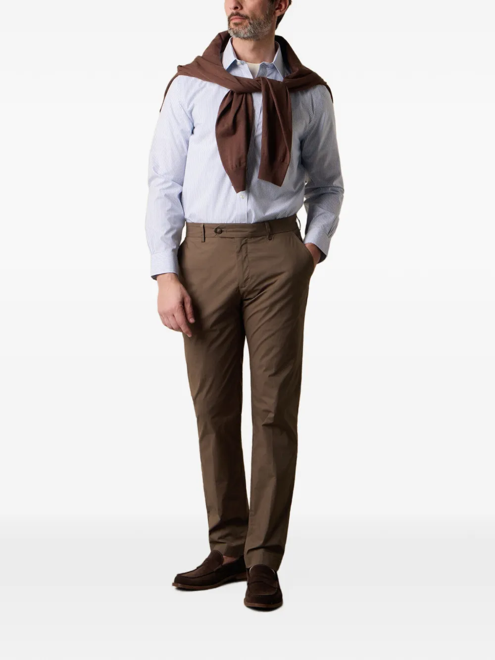 Brooks Brothers Overhemd met patroon en lange mouwen Blauw