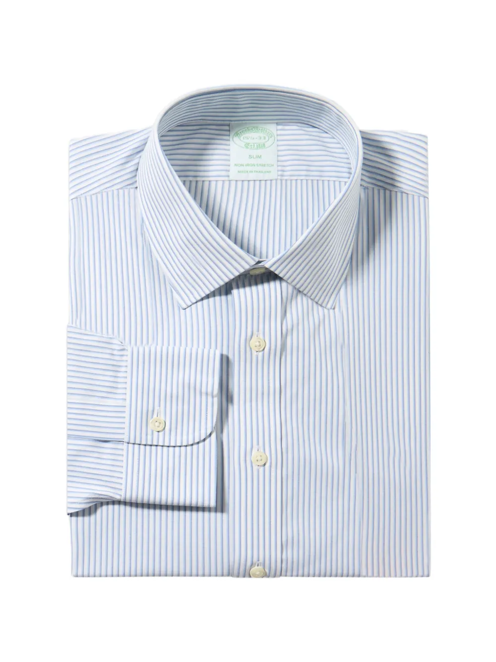 Brooks Brothers long-sleeve patterned shirt - Blau