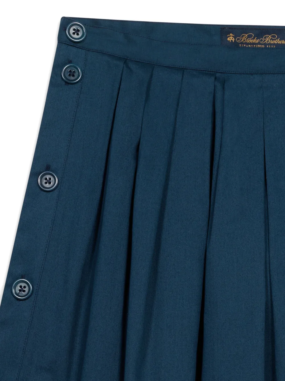  Brooks Brothers Pleated Buttoned Midi Skirt - Blue 