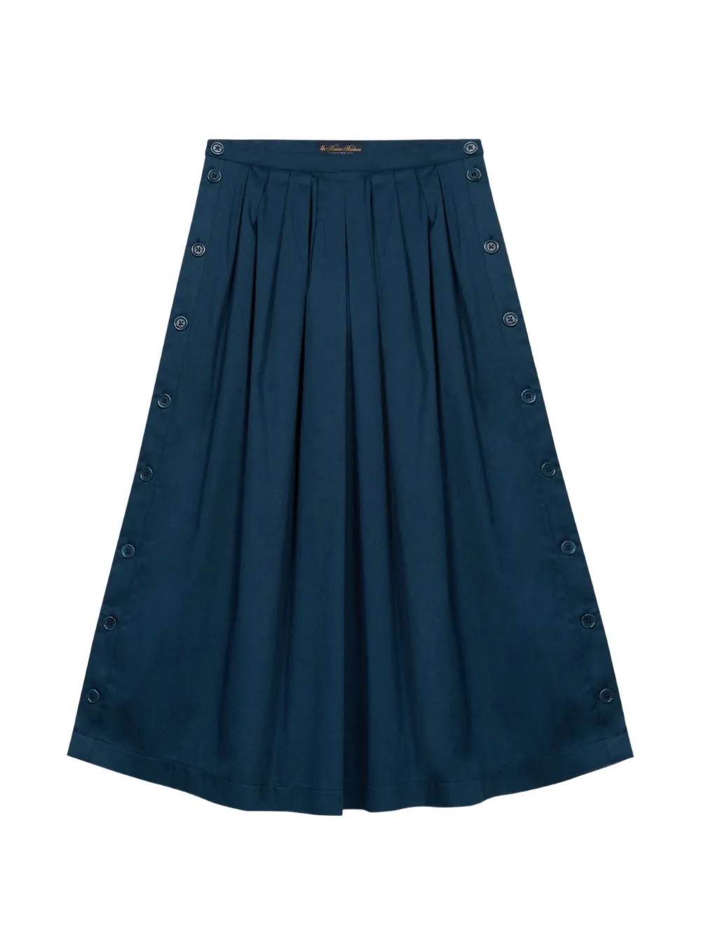 Brooks Brothers pleated buttoned midi skirt - Blu